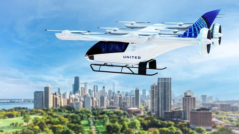 United Airlines Pre-Orders 200 Flying Taxis With Vertical Takeoff for 4 Passengers