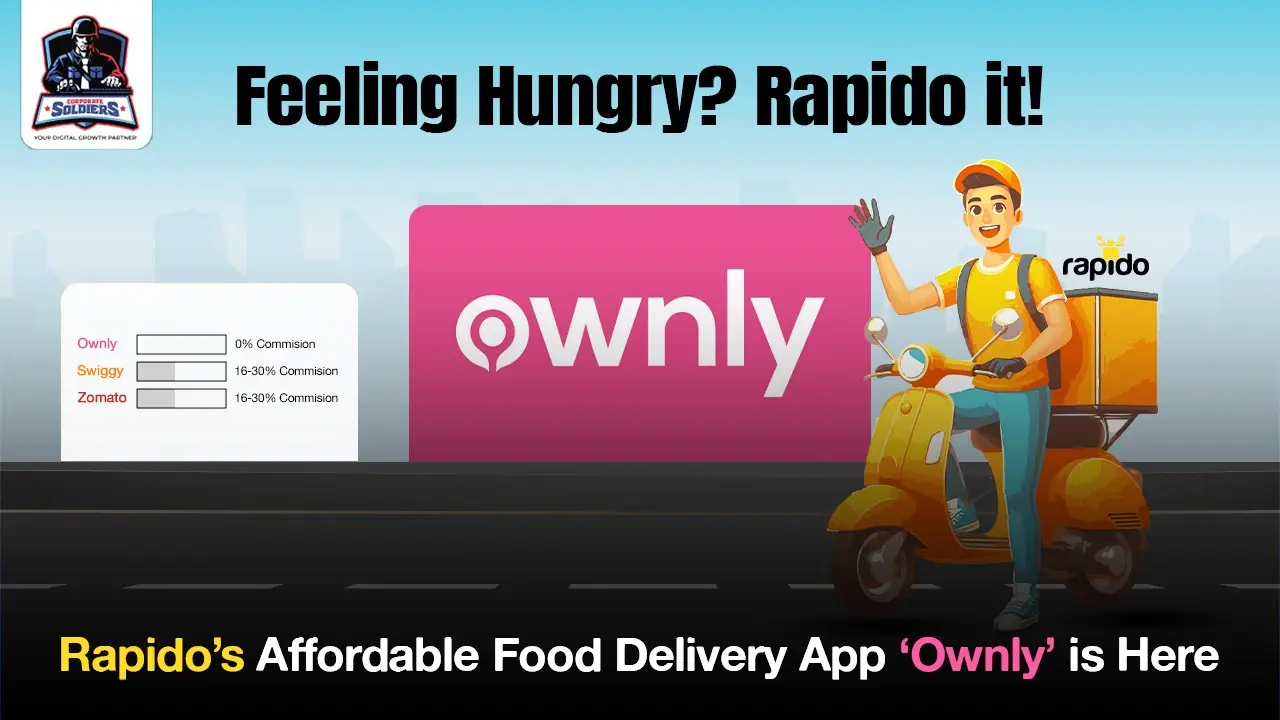 Feeling hungry? Rapido it! Rapido’s Affordable Food Delivery App ‘Ownly’ is Here