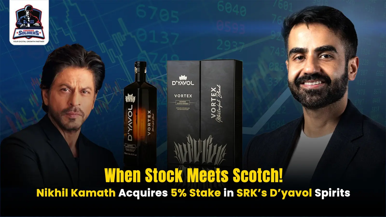 When Stock Meets Scotch! Nikhil Kamath Acquires 5% Stake in SRK’s D’yavol Spirits