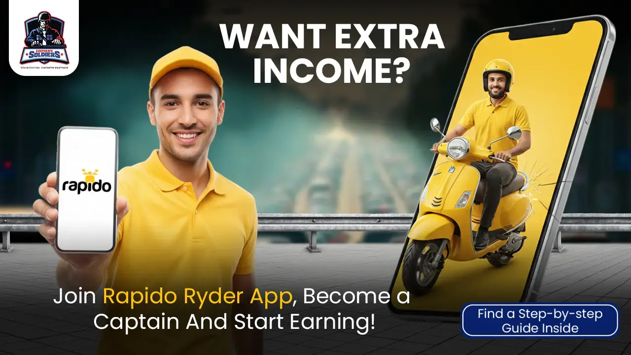Want Extra Income? Join Rapido Ryder App, Become a Captain And Start Earning!