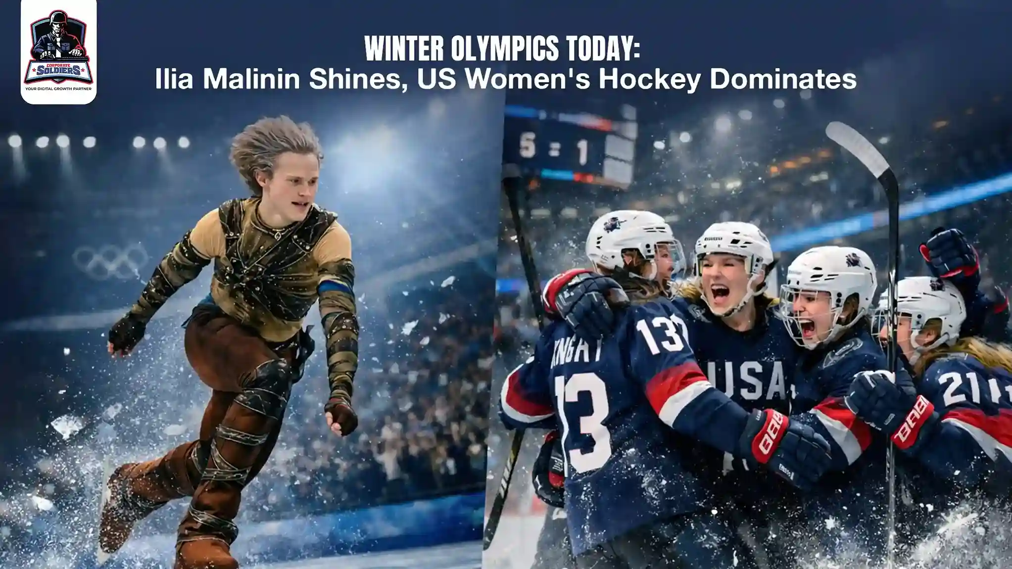 Winter Olympics today Ilia Malinin shines US women's hockey dominates