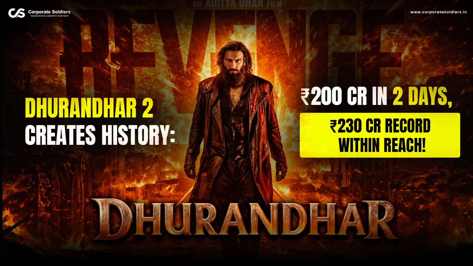 Dhurandhar 2 Creates History: ₹200 Cr in 2 Days, ₹230 Cr