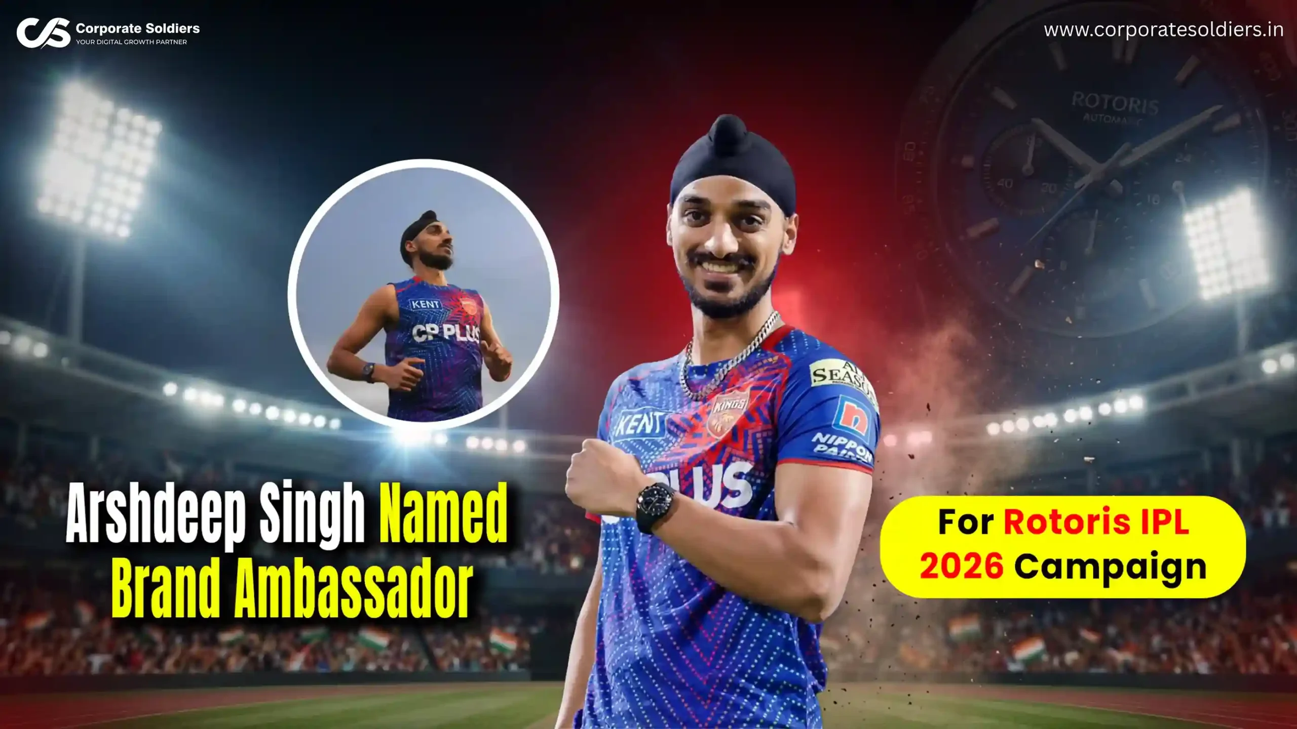 Arshdeep Singh Named Brand Ambassador for Rotoris IPL 2026 Campaign_11zon
