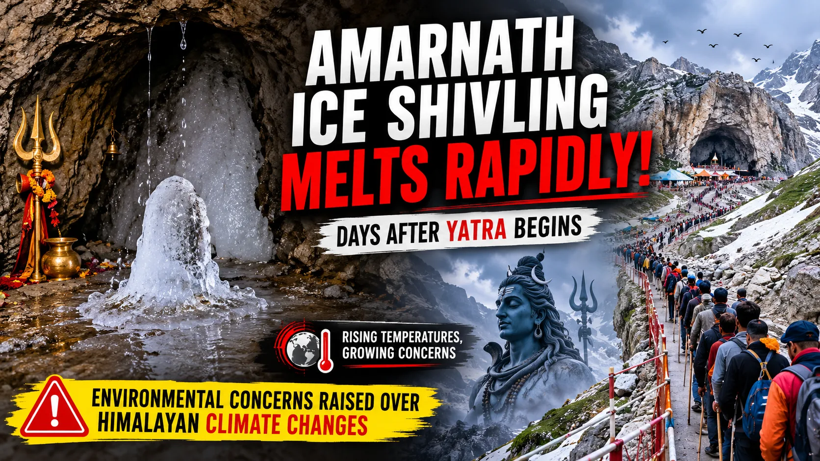 Amarnath Ice Shivling Melts Rapidly Days After Yatra Begins, Raising Environmental Concerns