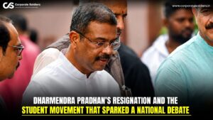 Dharmendra Pradhan amid growing student protests, highlighting the national debate over his resignation and the student movement in India.