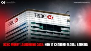 HSBC headquarters representing the global money laundering case and its impact on banking regulations.