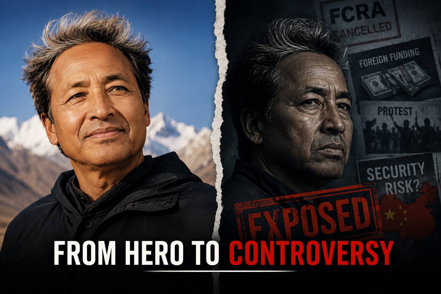 The Case Against Sonam Wangchuk highlighting SECMOL FCRA controversy and Ladakh activism