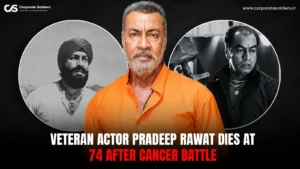 Veteran actor Pradeep Rawat with images from his film career after news of his death at the age of 74.