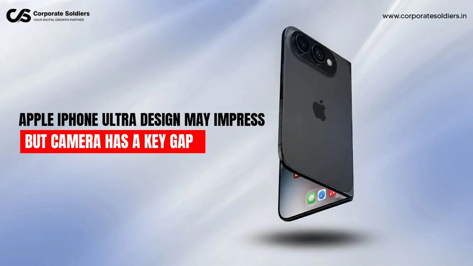 Apple iPhone Ultra foldable design showing its camera setup