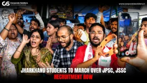 Jharkhand students protesting over the JPSC and JSSC recruitment controversy.