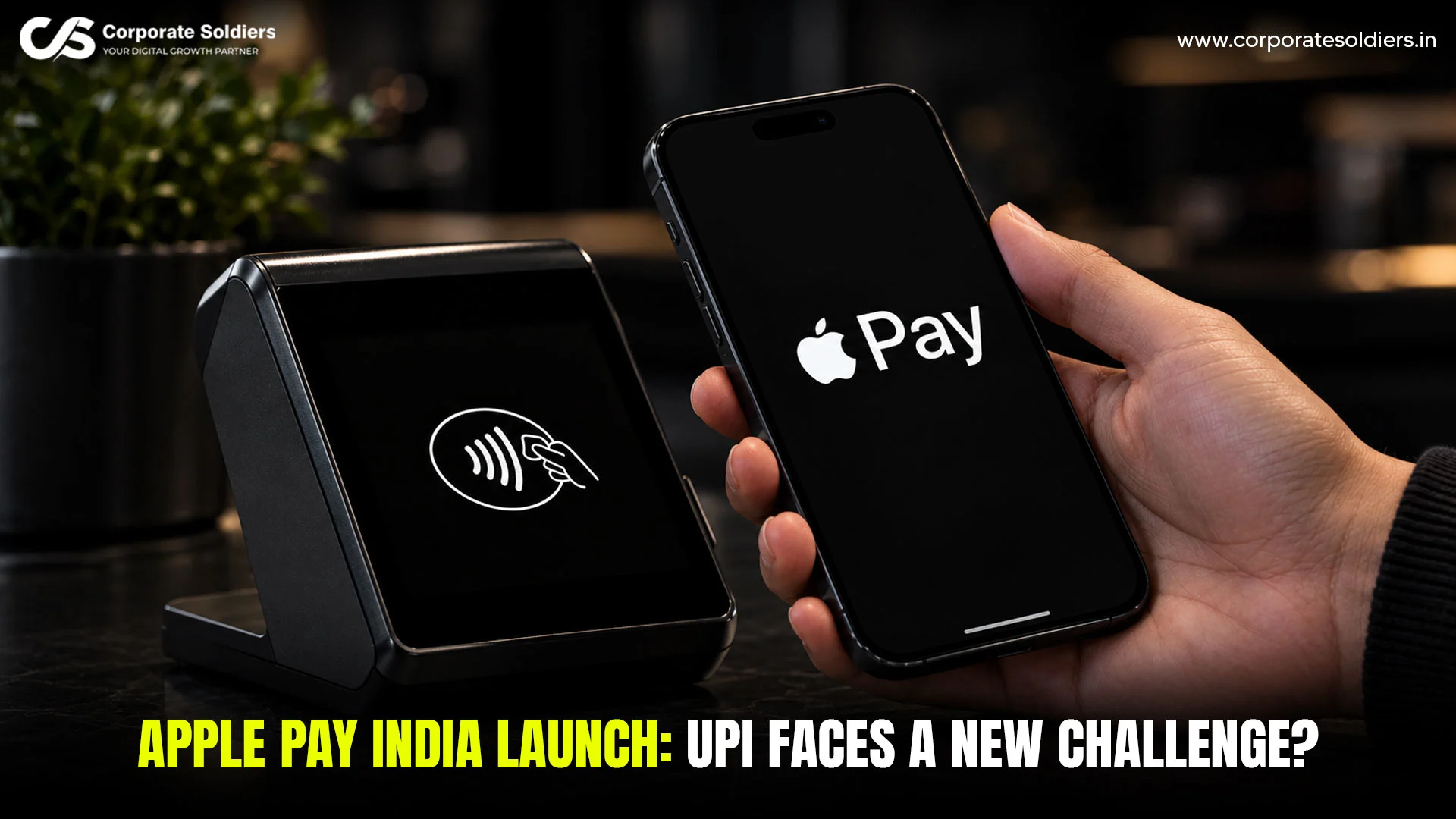 Apple Pay India launch with UPI payment terminal and iPhone