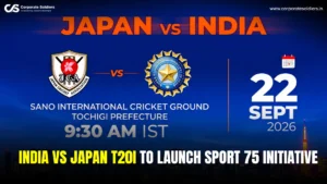 India vs Japan T20I to launch Sport 75 Initiative