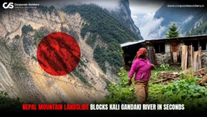 Nepal mountain landslide blocking Kali Gandaki River