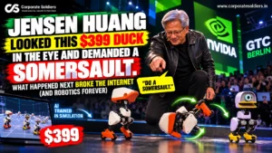 Jensen Huang Meets Somersaulting Duck Robots